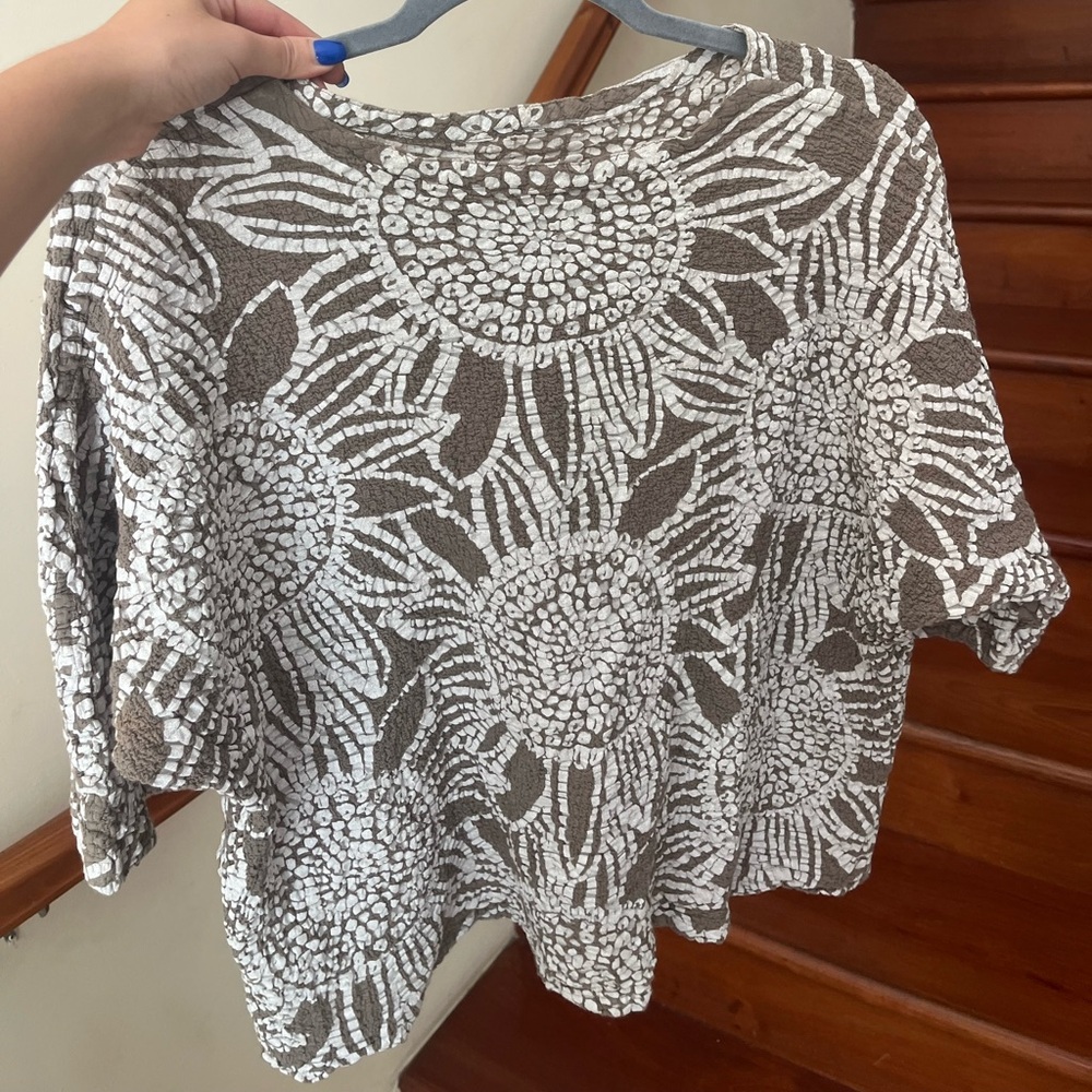 Issey Miyake crinkled top
